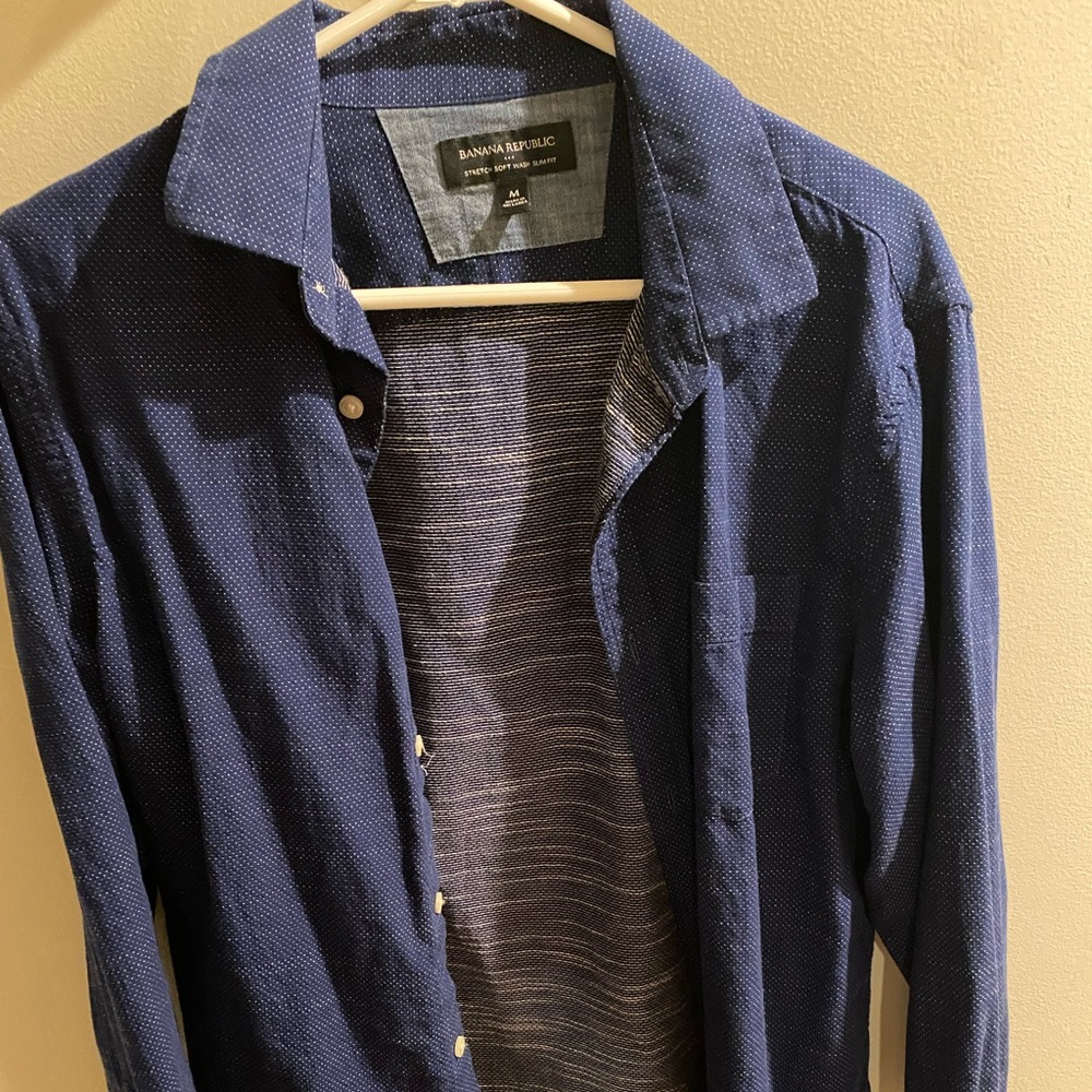 Banana Republic Stretch Soft-washed slim fit button down
